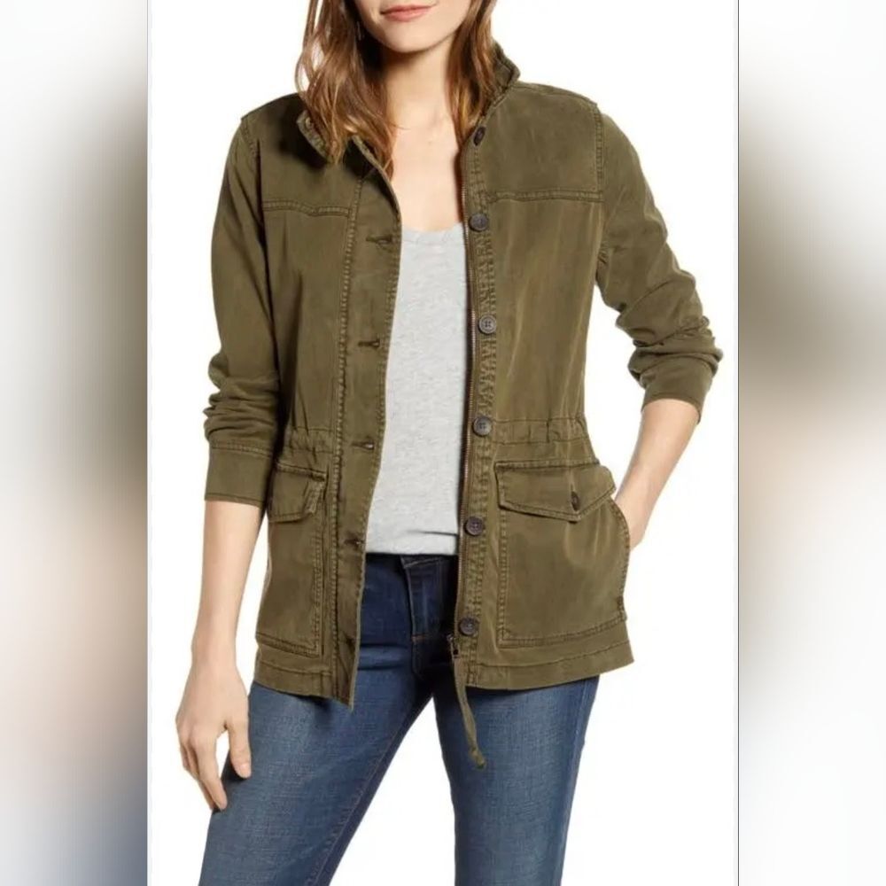 Lucky Olive Green Utility Jacket Size M